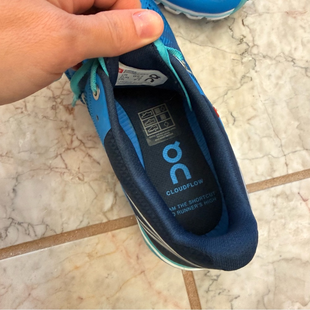 On Running Cloudflow Sneakers Women’s 8.5 Blue Sw… - image 5